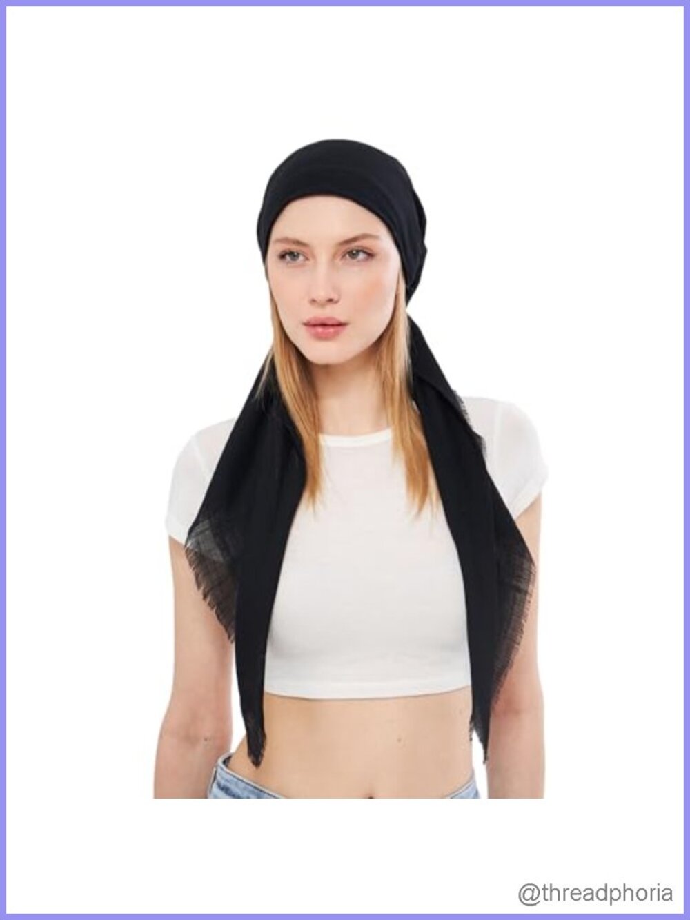Pre-Tied Head Scarf for Chemo Hair Loss Soft Stretchy Polyester Headwrap